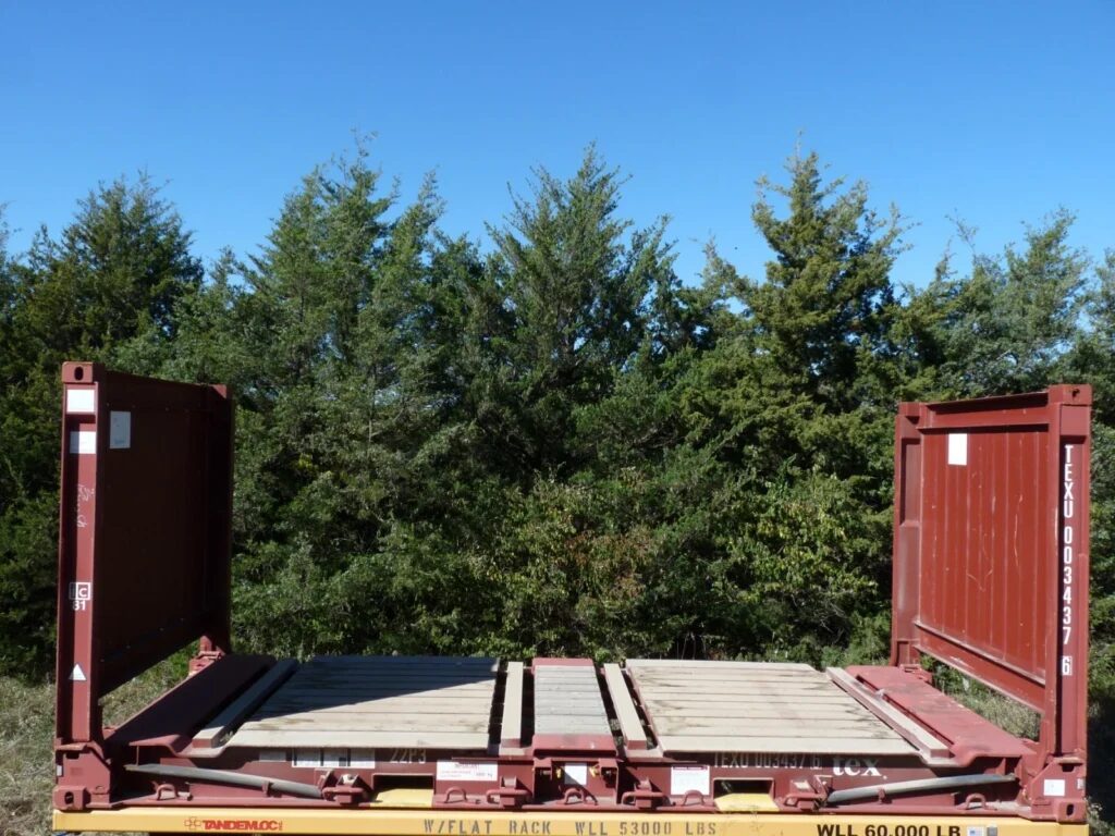 20FT Flat Rack Shipping Container – One Trip (Like New)