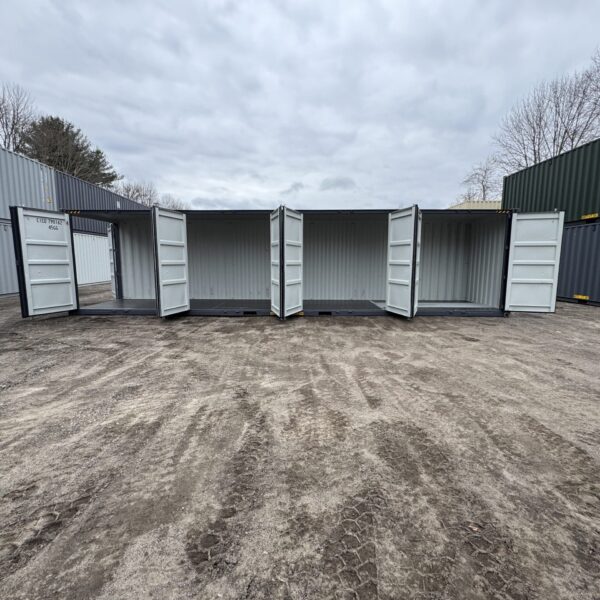 40ft New High Cube Shipping Container – Wind & Watertight – Dk Gray – Unit CICU790162-4