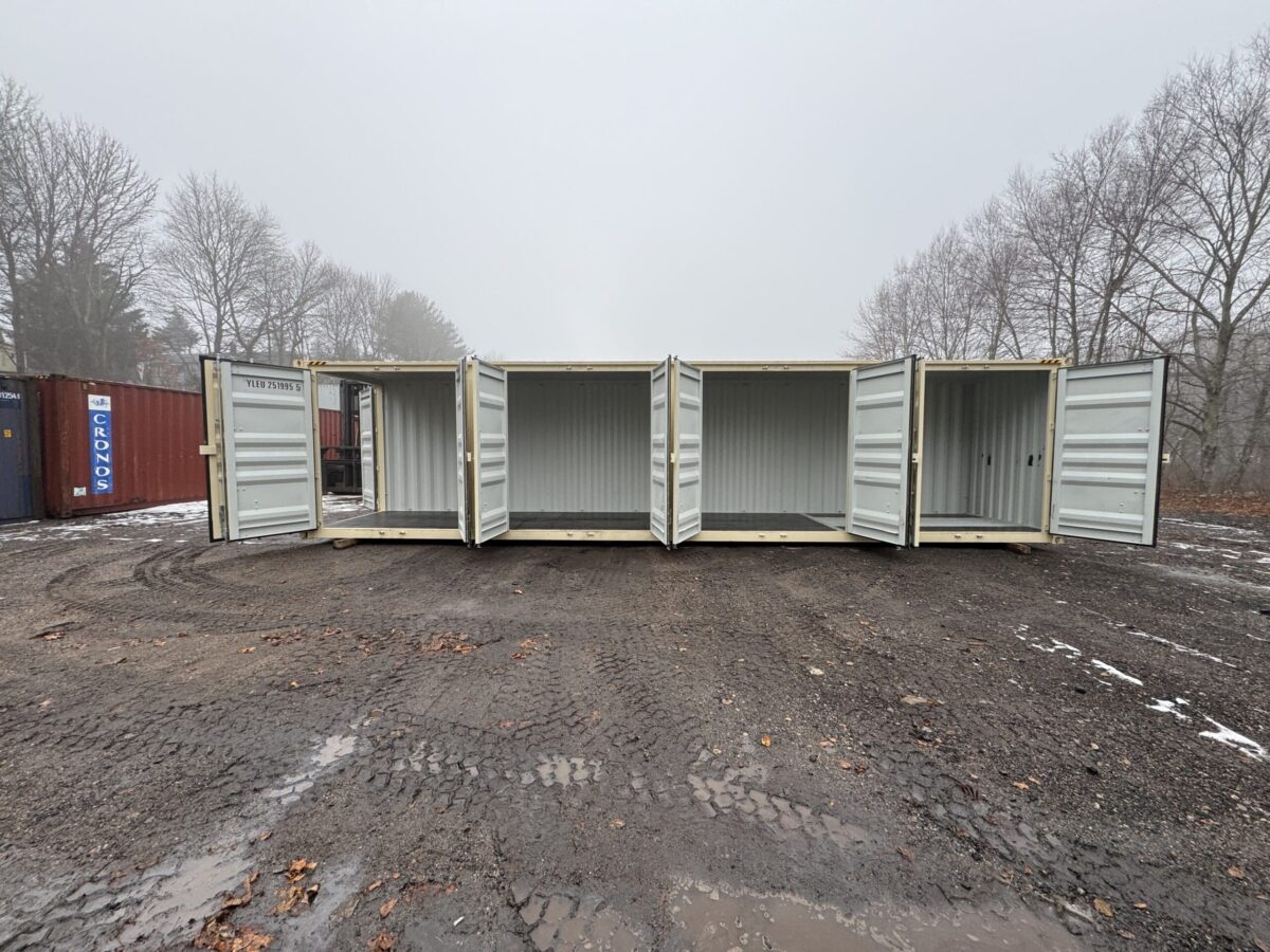 40ft New High Cube Shipping Container – Wind & Watertight – Beige – Unit YLEU251995-5