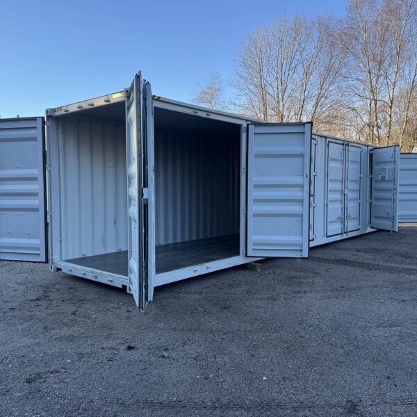 40ft New High Cube Shipping Container – Wind & Watertight – Gray – Unit YLEU251599-1