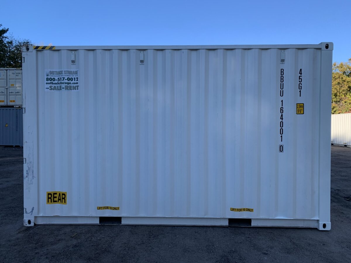 UNIQUE 16ft New High Cube Shipping / Storage Container – Wind & Watertight – White