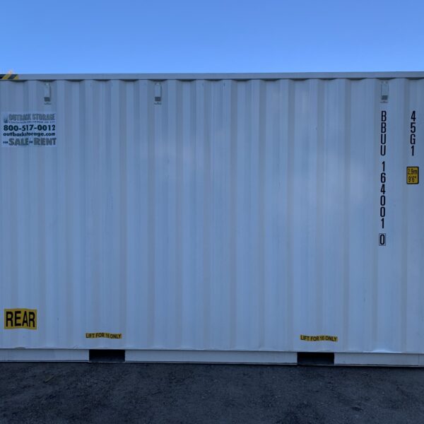 UNIQUE 16ft New High Cube Shipping / Storage Container – Wind & Watertight – White