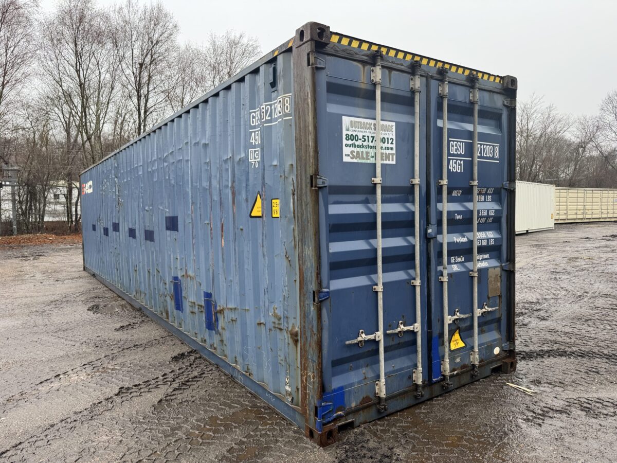 40ft Used High Cube Shipping Container – Wind & Watertight – Blue – Unit GESU621203-8