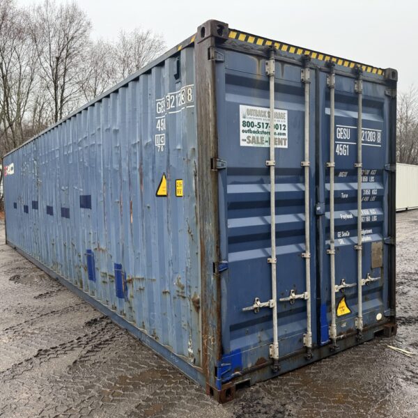 40ft Used High Cube Shipping Container – Wind & Watertight – Blue – Unit GESU621203-8