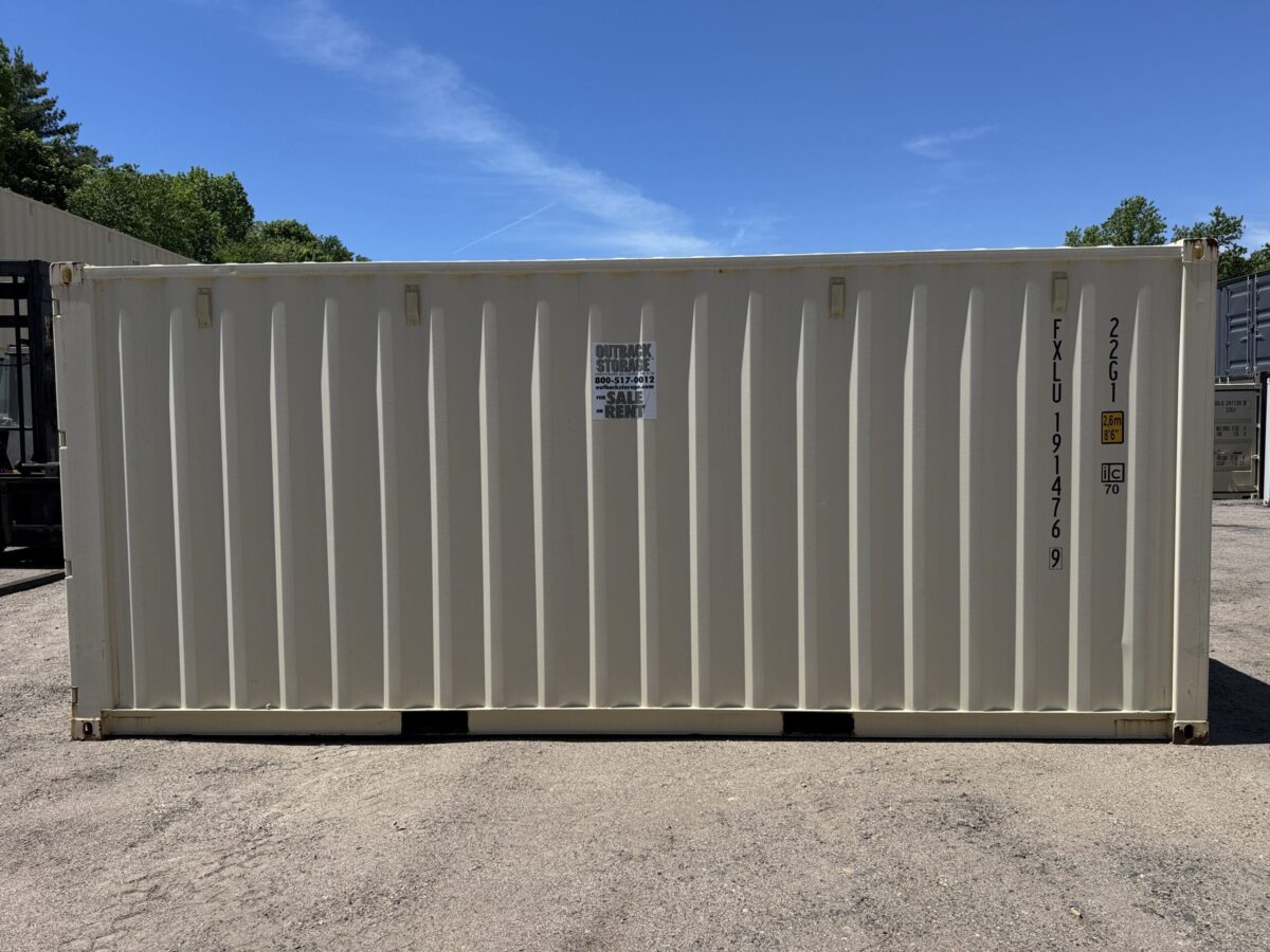 20ft Used Shipping Container – Wind & Watertight – Beige – Unit FXLU191476-9