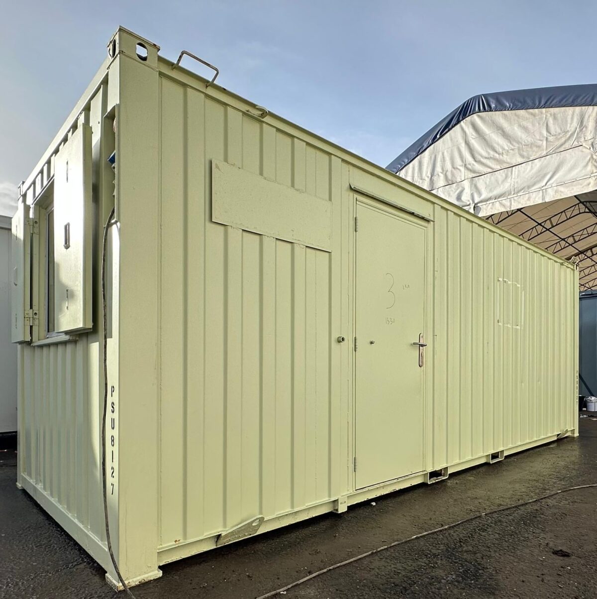 21x8 ft Office & Storage 50/50 Split Cabin — Anti-Vandal (Reduced)