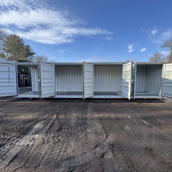 40ft New High Cube Shipping Container – Wind & Watertight – Lt Gray – Unit MMPU108785-0