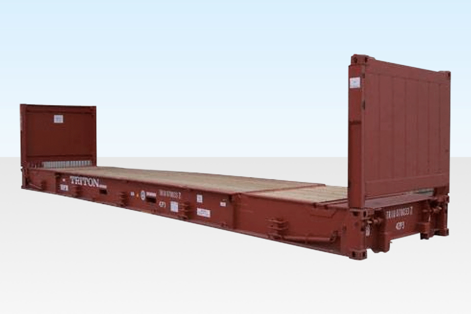 40FT x 8FT Used Flat Rack Shipping Container