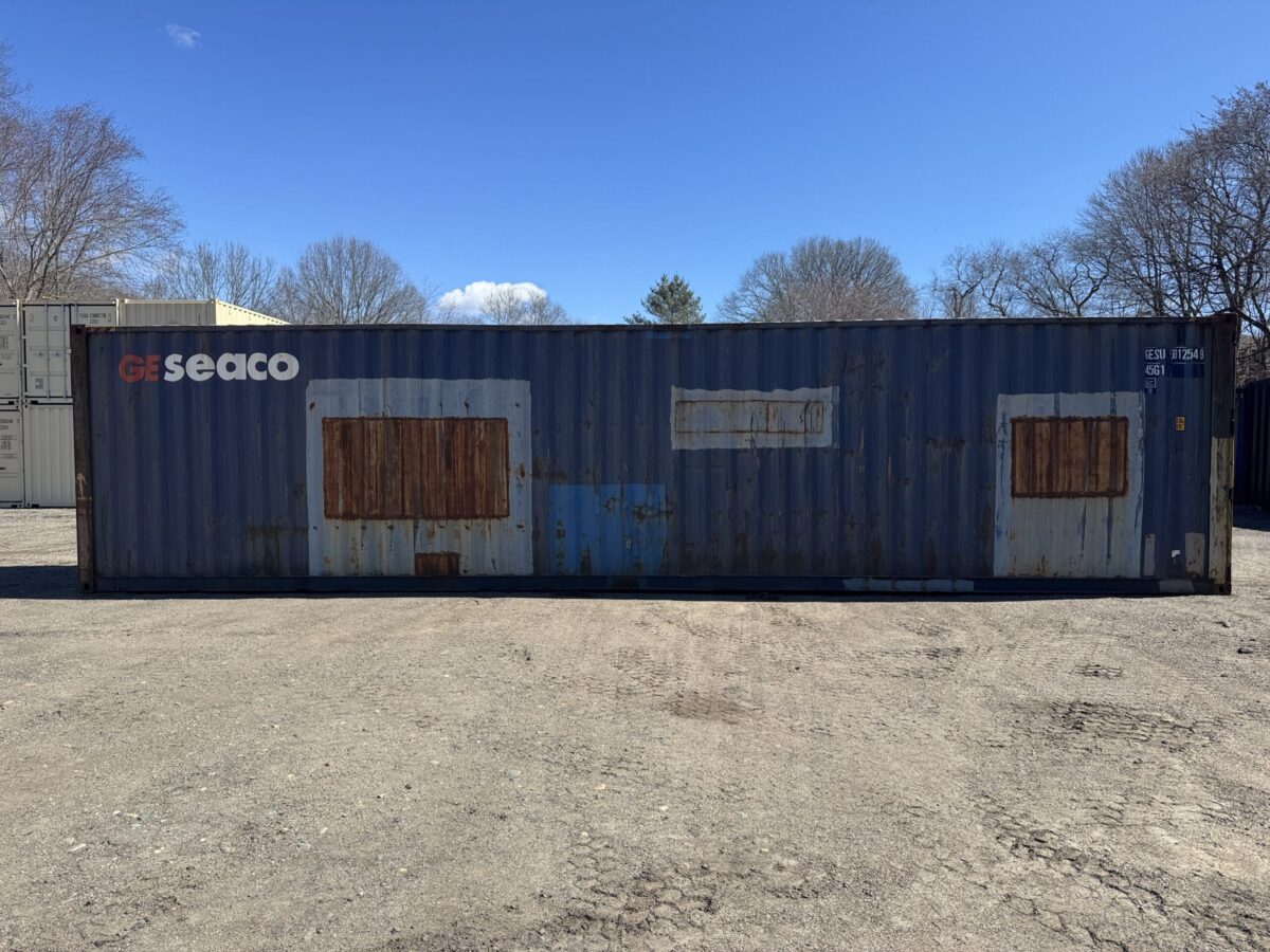 40ft Used High Cube Shipping Container – Wind & Watertight – Blue – Unit GESU601254-9