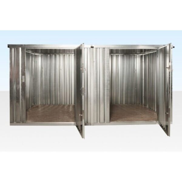 3M X 4.2M Side Linked Flat Pack Container Bundle (Galvanised)
