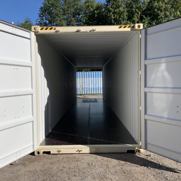 40ft New High Cube Shipping Container – Wind & Watertight – Beige – Unit FXLU819379-3