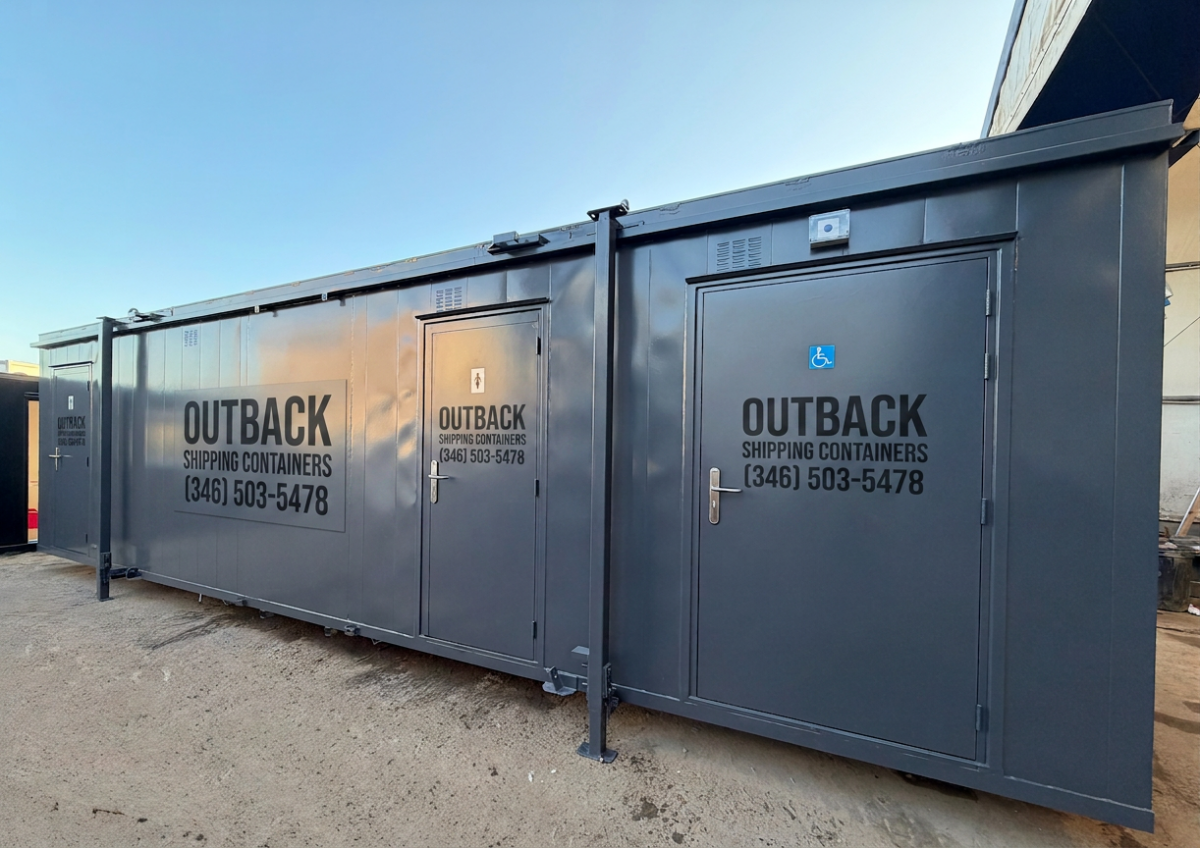 32x10ft — CUSTOM — Cabin / Container — Mens / Ladies + Disabled Access Toilet Block — Portable Anti-Vandal Building — Welfare — DDA — No 1319