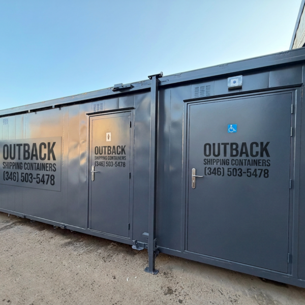 32x10ft — CUSTOM — Cabin / Container — Mens / Ladies + Disabled Access Toilet Block — Portable Anti-Vandal Building — Welfare — DDA — No 1319