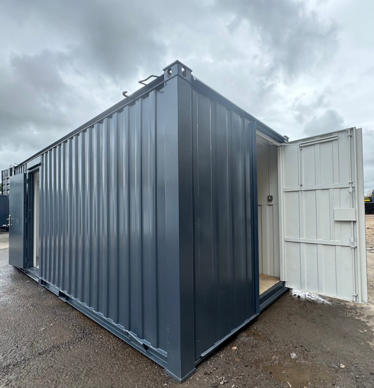 21x8 ft Office & Storage 50/50 Split Cabin — Anti-Vandal Portable Building