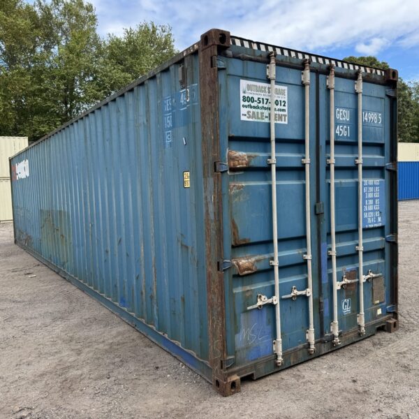 40ft Used High Cube Shipping Container – Wind & Watertight – Blue – Unit GESU514998-5