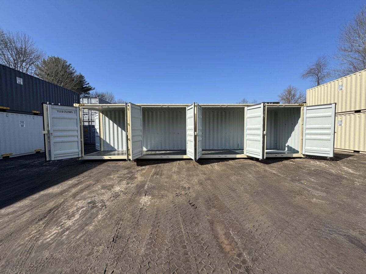 40ft New High Cube Shipping Container – Wind & Watertight – Beige – Unit YLEU252005-1