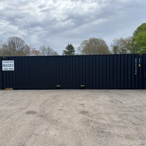 40ft New High Cube Shipping Container – Wind & Watertight – Black – Unit OBSU819104-5