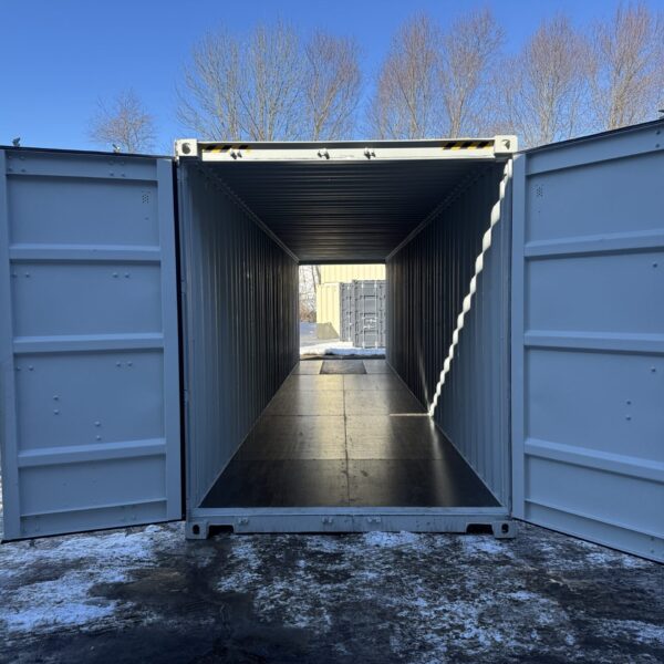 40ft New High Cube Shipping Container – Wind & Watertight – Gray – Unit DSZU490344-0