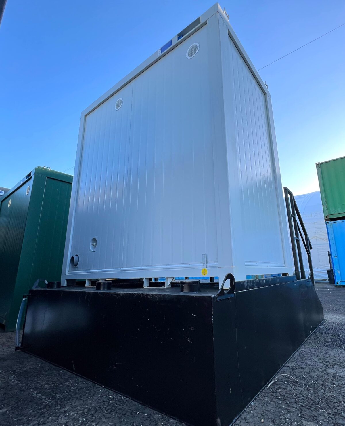 Stepped Waste Tank for Double Toilet Block — No T2