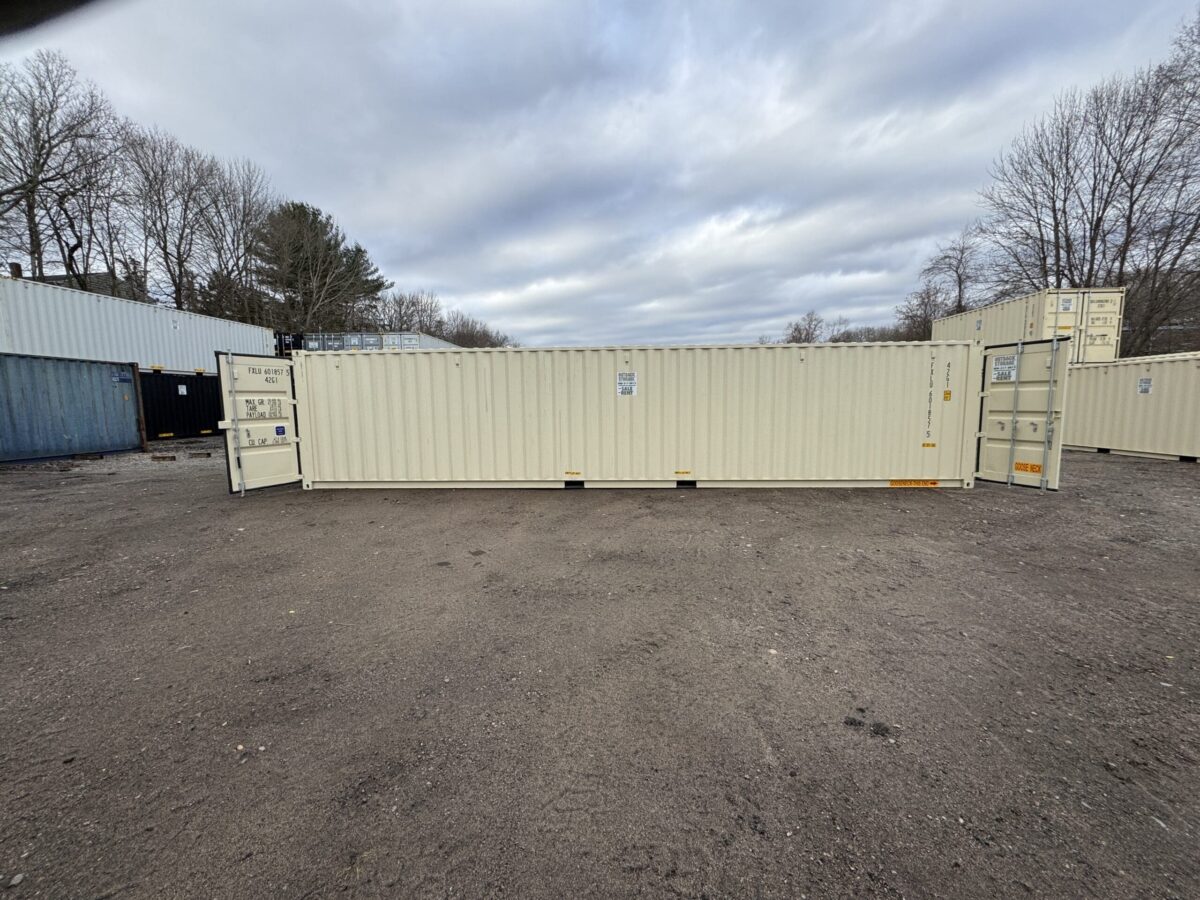 40ft New Shipping Container – Wind & Watertight – Beige – Unit FXLU601857-5