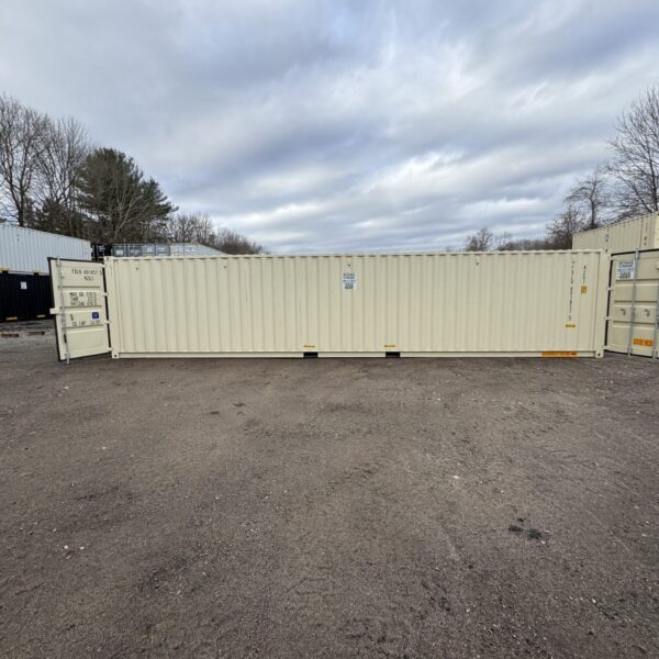 40ft New Shipping Container – Wind & Watertight – Beige – Unit FXLU601857-5