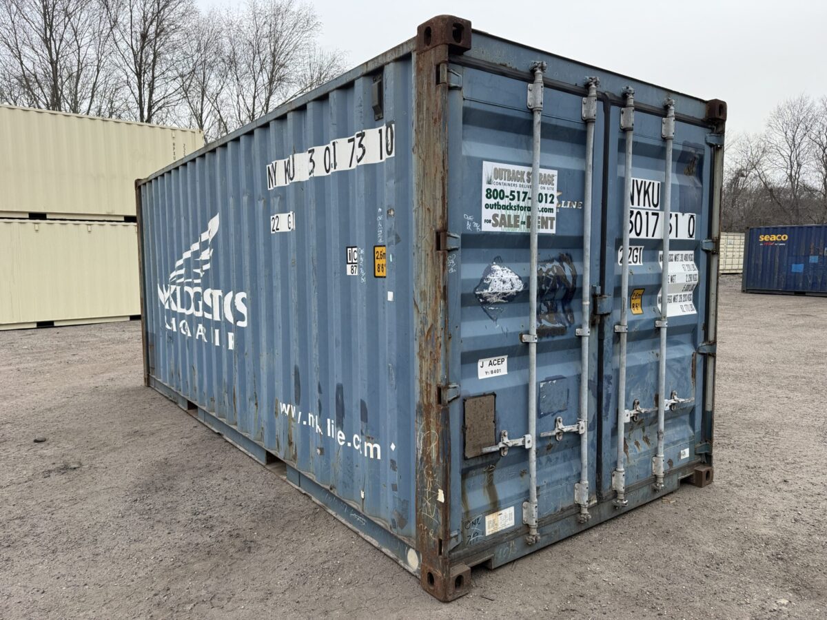 20ft Used Shipping Container – Wind & Watertight – Blue – Unit NYKU301731-0