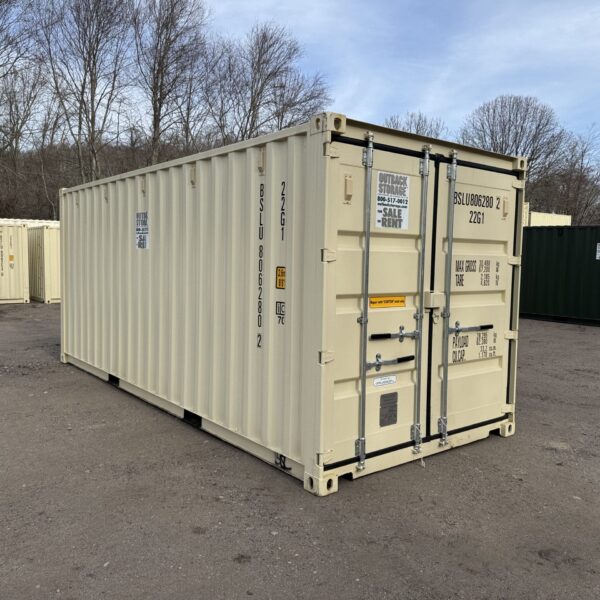 20ft New Shipping Container – Wind & Watertight – Beige – Unit BSLU806280-2