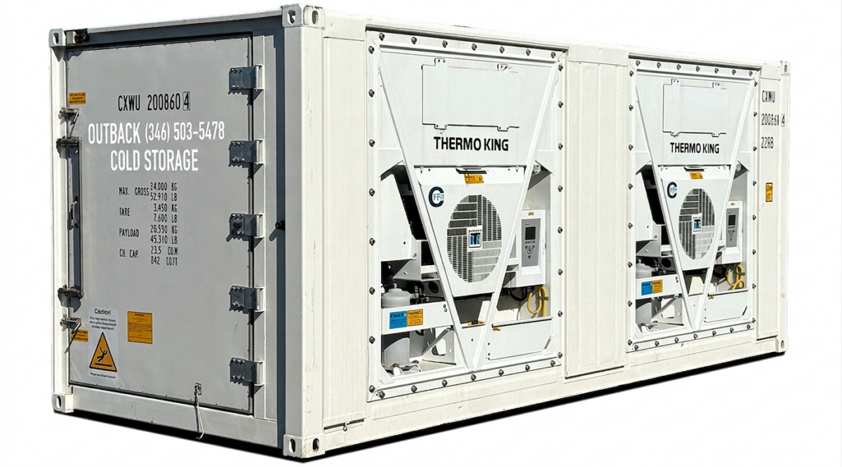 20ft Blast Freezer Container -40°F to 70°F
