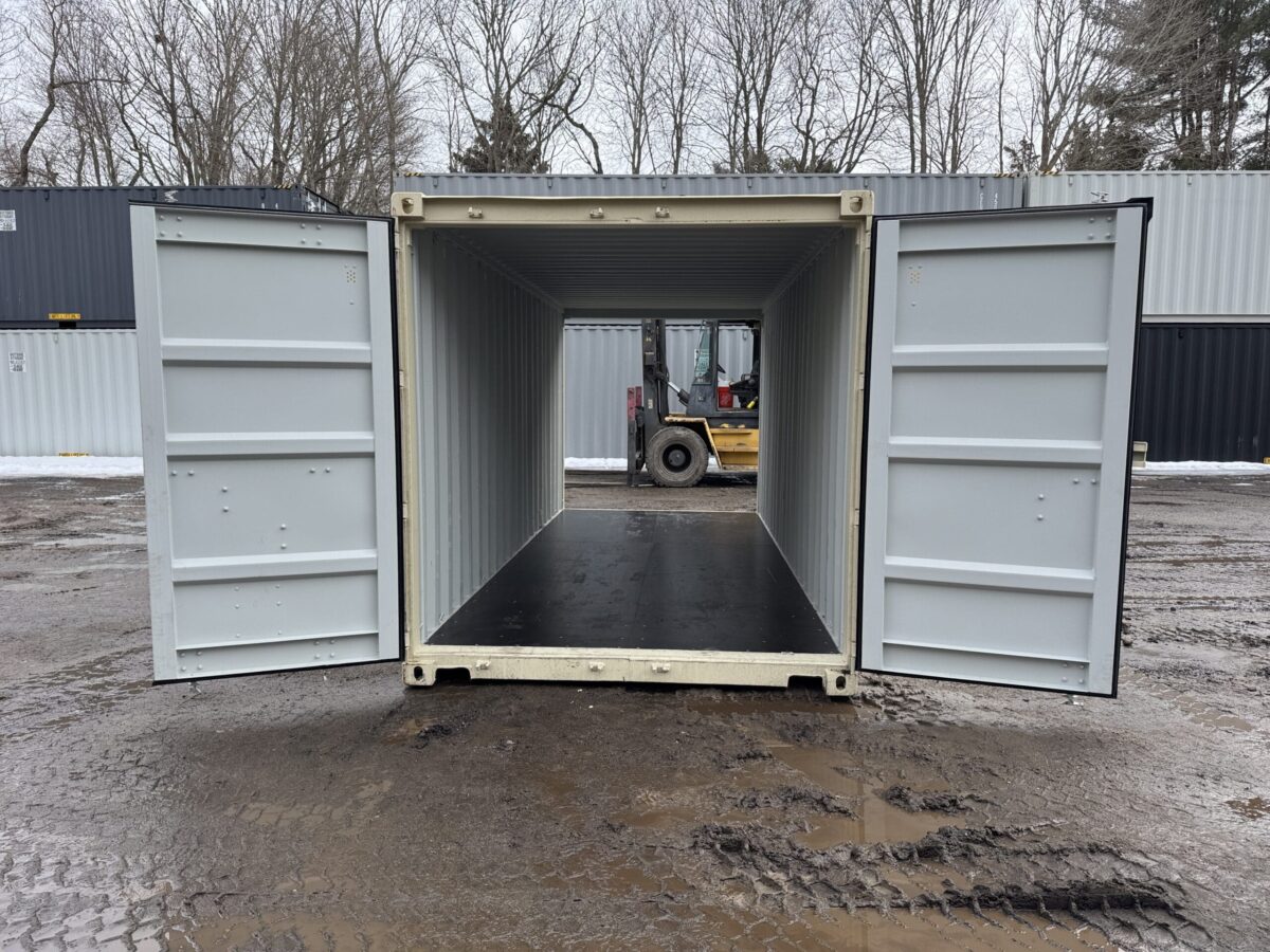 20ft New Shipping Container – Wind & Watertight – Beige – Unit BSLU241112-6