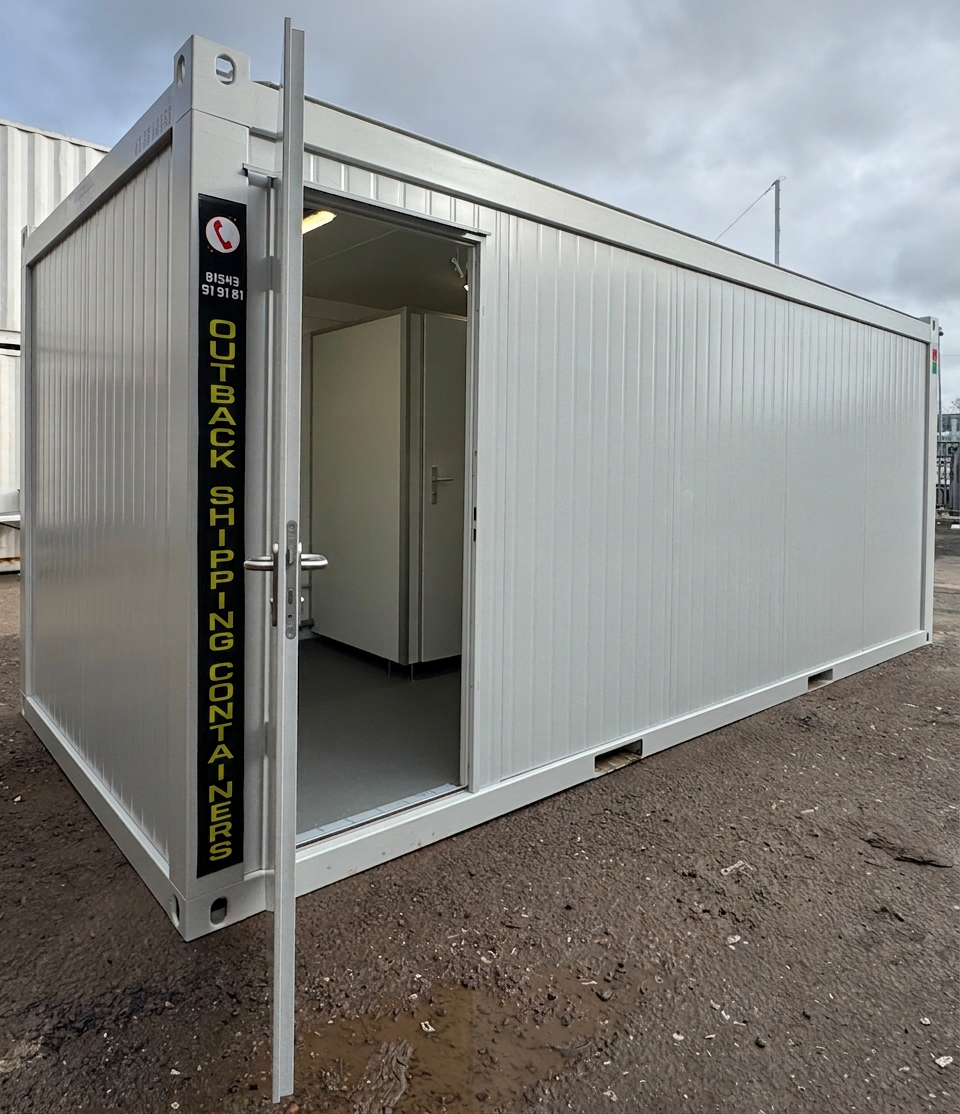 Toilet Block — 5 WC / 5 Basins / 4 Urinals — 20 x 8 ft NEW Portable — Grey — No 797