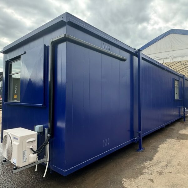 CUSTOM — 32 x 10 ft Cabin — Office + Canteen + 1+1 WC/Wash Rooms — Anti-Vandal — No 1105