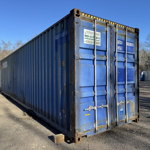40ft Used High Cube Shipping Container – Wind & Watertight – Blue – Unit GESU560586-9