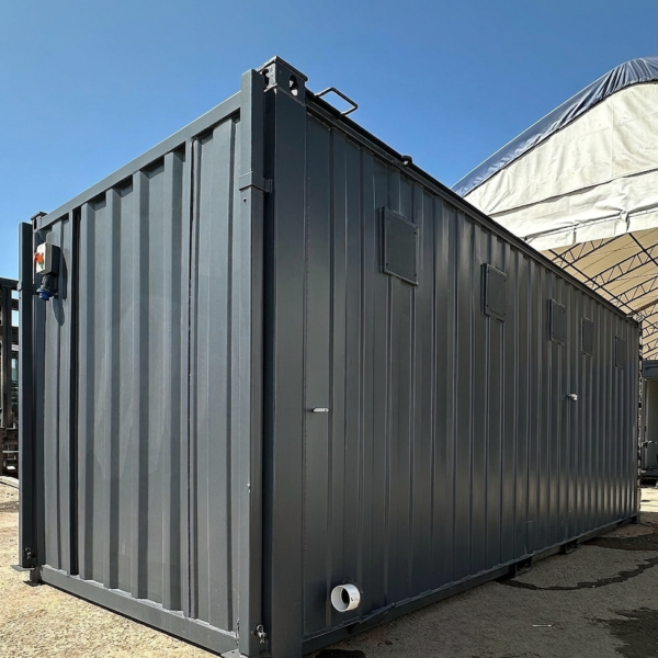 Toilet Block — 20 x 8 ft — 5 Bays Anti-Vandal Portable — No 1432