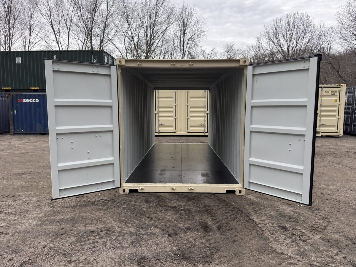 20ft New Shipping Container – Wind & Watertight – Beige – Unit BSLU241108-6