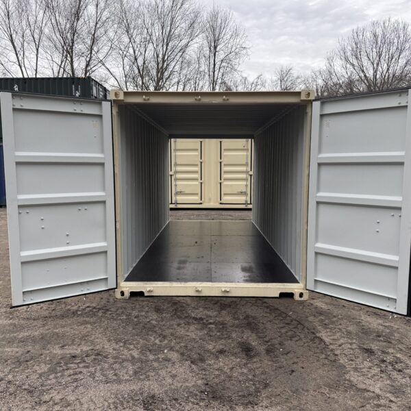 20ft New Shipping Container – Wind & Watertight – Beige – Unit BSLU241108-6