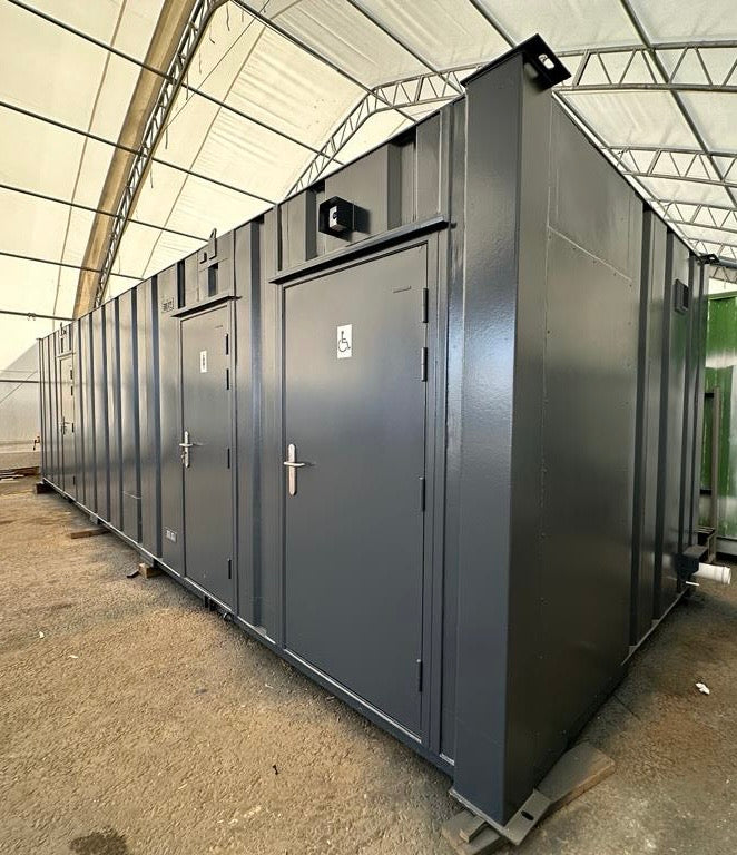 32 x 10 ft CUSTOM — Mens/Ladies + Disabled Access Toilet Block — Portable Welfare — No 1395