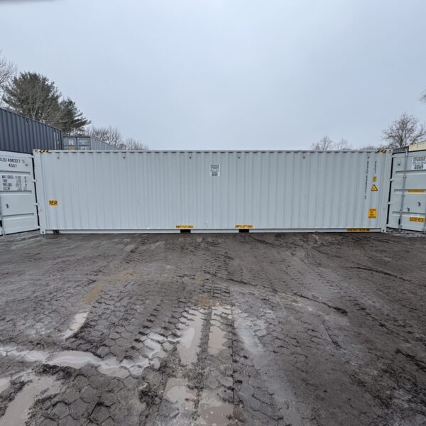 40ft New High Cube Shipping Container – Wind & Watertight – Gray – Unit DSZU490327-1