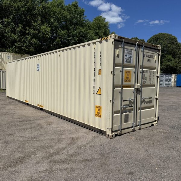 40ft New High Cube Shipping Container – Wind & Watertight – Beige – Unit BSLU482010-2