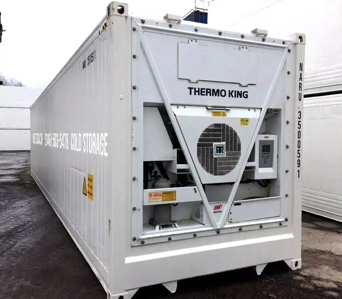 40 Feet Freezer Container Compact Mobile Cold Storage -40°C Reefer Container