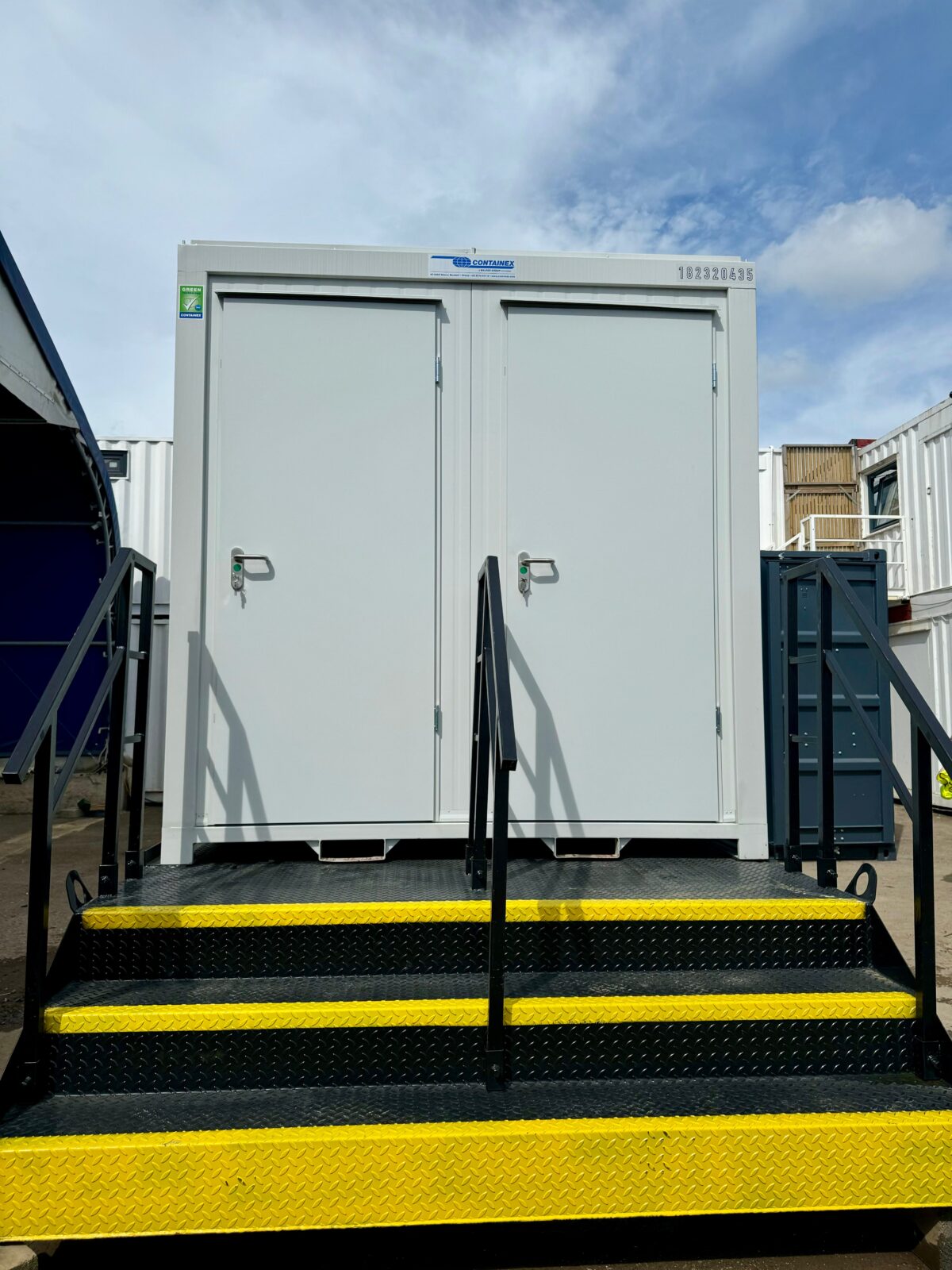 NEW Toilet & Shower Block + Waste Tank Bundle — 8 x 5 ft Portable — Grey — No 855